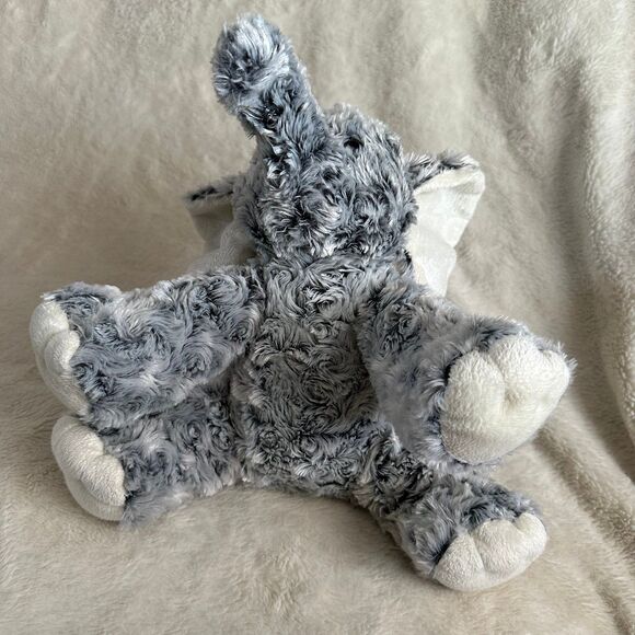 Babies R Us Grey Swirls Textured Elephant Plush 9” Stuffed Animal Toy - Picture 5 of 7